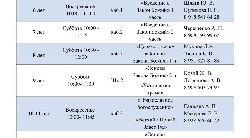 Расписание 2022-2023
